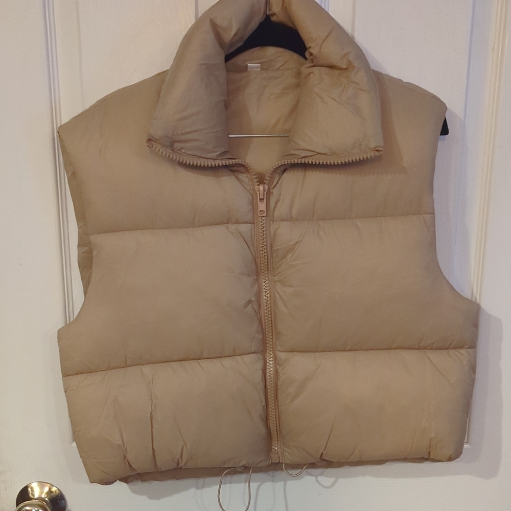 Tan Puffer Vest